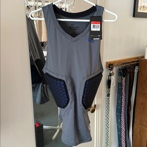 Nike Pro Combat Hyperstrong Base Layer Basketball Gray Compression Shirt Drifit